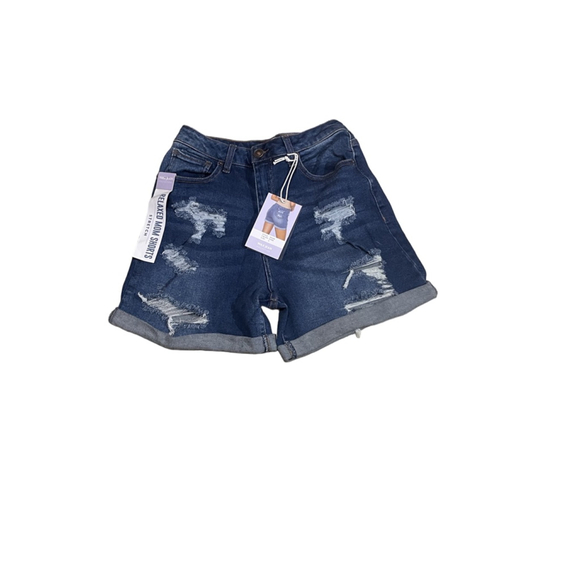 Wax Jean Pants - Women's wax Jean distressed mom Shorts Size S